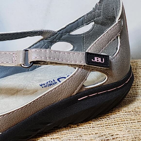 JBU Jambu Wildflower Mary Jane Flats Size 9 Black Pink Memory Foam Comfort - Picture 4 of 7